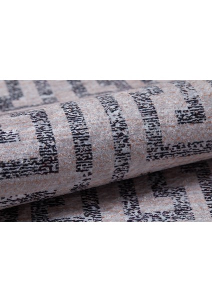 Modern Bej Renk Desenli Yıkanabilir Halı HLN1223 indirimleri