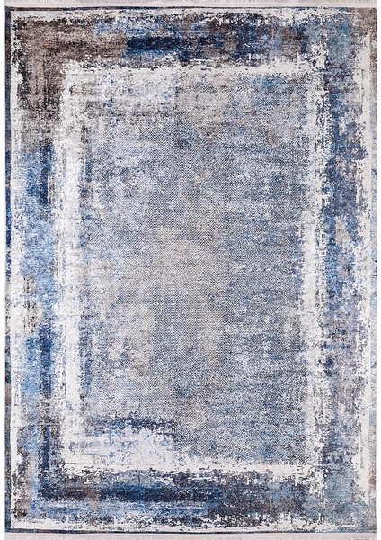 Modern Gri ve Mavi Renk Yıkanabilir Halı HLN1230 fiyatları