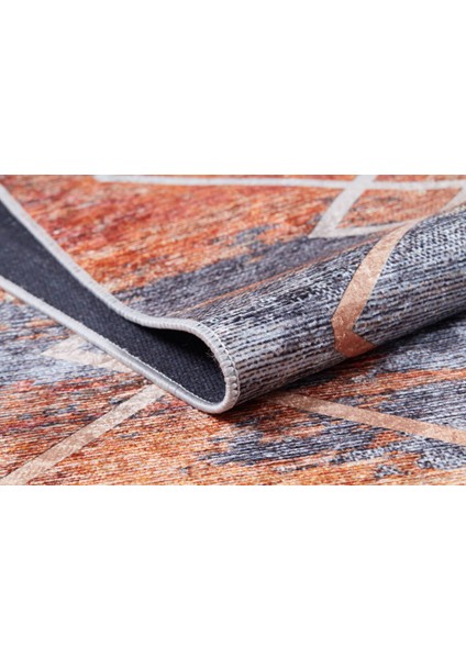 Modern Turuncu Renk Yıkanabilir Halı HLN1182 indirimleri