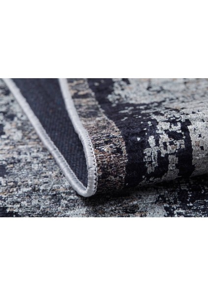 Modern Gri Antrasit Renk Yıkanabilir Halı HLN1158 fırsatları