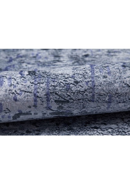 Soft-Düz Gri Mavi Renk Yıkanabilir Halı HLN477 indirimleri