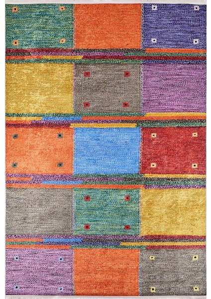 Usso Patchwork Renkli Yıkanabilir Halı HLN095 fiyatları