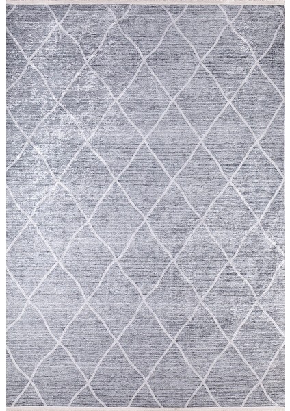 Modern Baklava Dilimli Gri Renk Yıkanabilir Halı HLN922 fiyatları