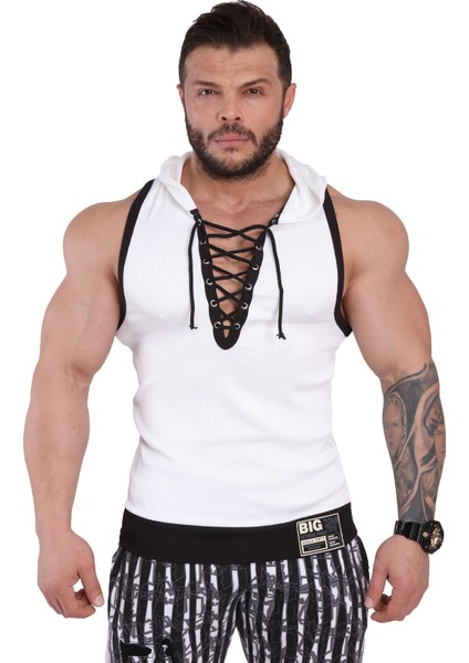 Kapşonlu Fitness Atlet Derin Yaka Big Sam 2280