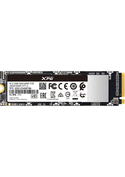 Xpg SX8100 2TB 3500MB-3000MB M.2 PCIe SSD