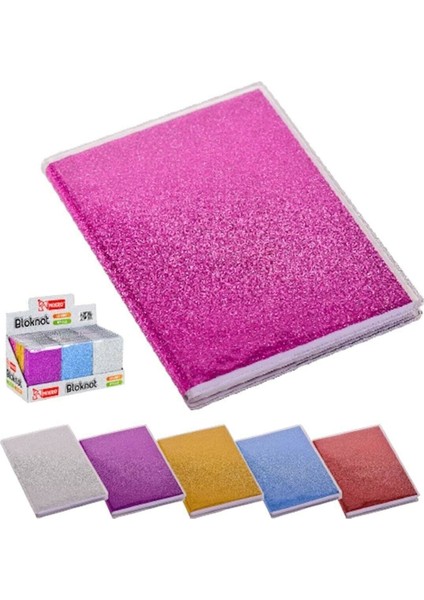 64 Yaprak 9X13 Simli Çizgili Bloknot Not Defteri NT-213