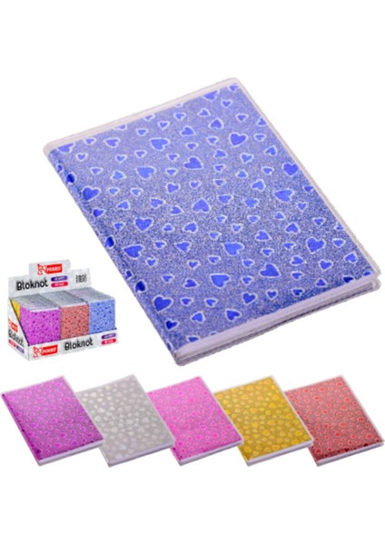 64 Yaprak 9X13 Kalpli Çizgili Bloknot Not Defteri NT-215