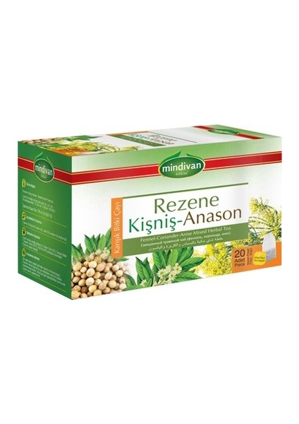 Rezene-Kişniş-Anason Süzen Poşet Çay 20'li
