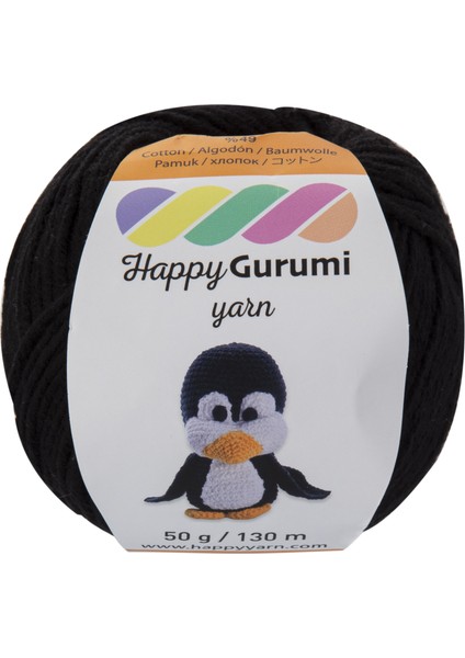 Happy Gurumi Siyah Amigurumi Ipi 5'li Paket