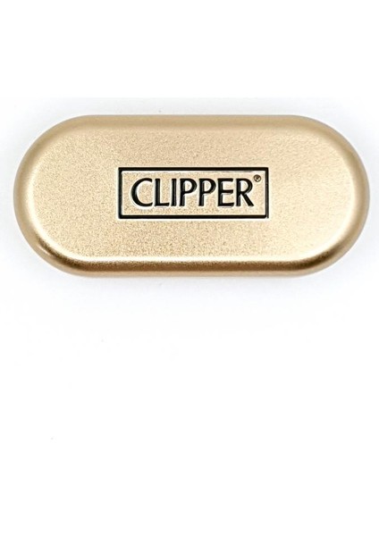 Clipper Metal Taşlı Altın Çakmak