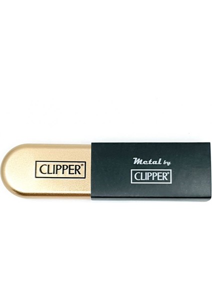Clipper Metal Taşlı Altın Çakmak