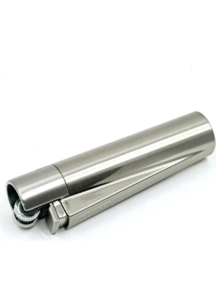 Clipper Metal Taşlı Gümüş Çakmak