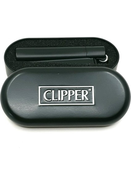 Clipper Metal Siboplu Siyah Çakmak