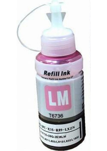 Ecotank T6736 673 115 L8160 Lm Açık Kırmızı Light Macenta Muadil Mürekkep 70 ml