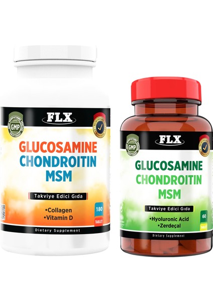 Glucosamine Chondroitin Msm Collagen Vitamin D 180 Tablet & Glucosamine Chondroitin Msm 60 Tablet