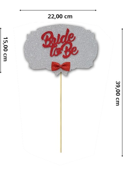 Bride To Be Konuşma Balonu Çubuğu - Gümüş & Kırmızı fiyatları