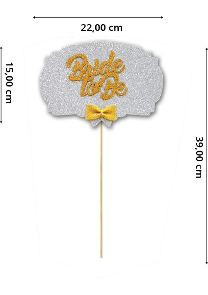 Bride To Be Konuşma Balonu Çubuğu - Gümüş & Altın fiyatları