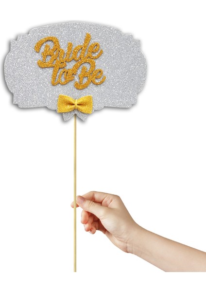 Bride To Be Konuşma Balonu Çubuğu - Gümüş & Altın modelleri