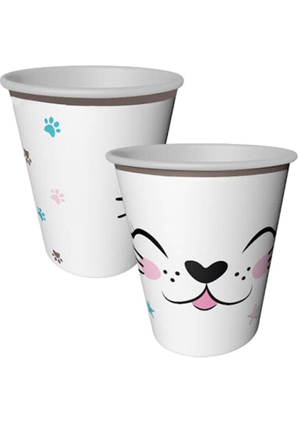 Miss Cat Karton Bardak - 8 Adet modelleri