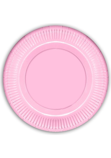 Makaron Karton Tabak, 23 cm x 8 Adet - Pembe