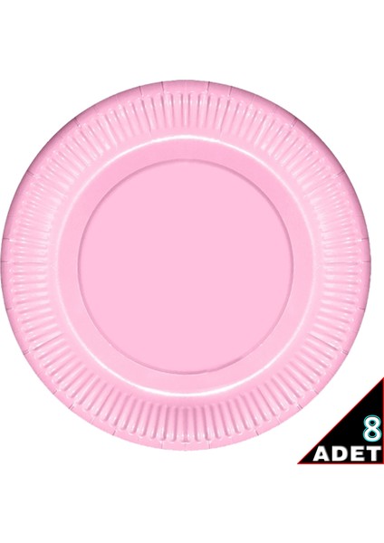 Makaron Karton Tabak, 23 cm x 8 Adet - Pembe fiyatları