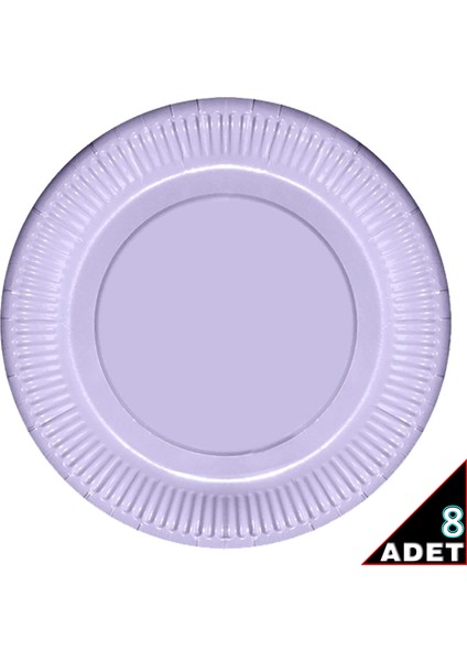 Makaron Karton Tabak, 23 cm x 8 Adet - Lila fiyatları