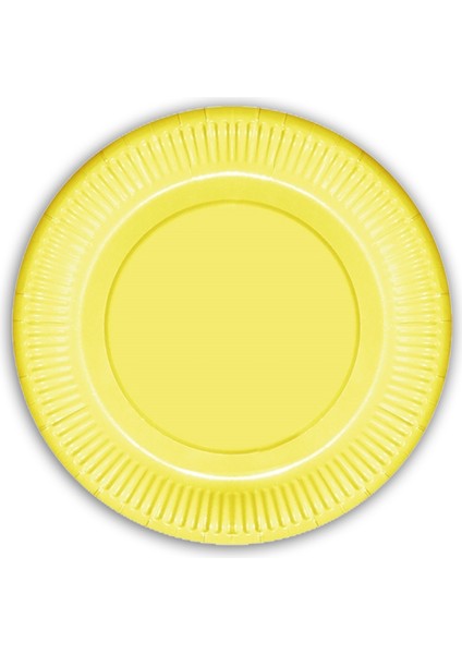 Makaron Karton Tabak, 23 cm x 8 Adet - Sarı