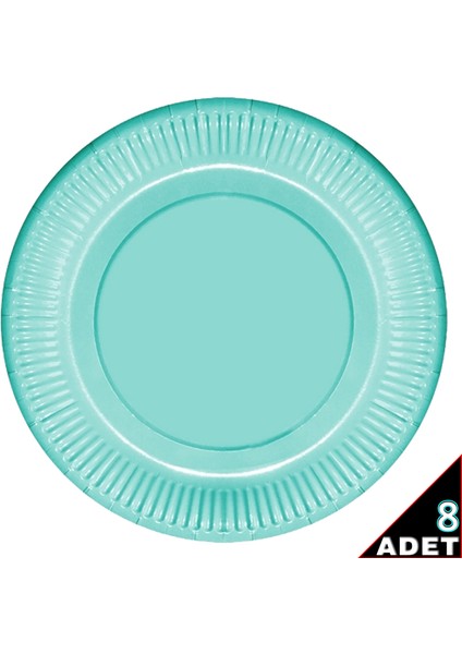 Makaron Karton Tabak, 23 cm x 8 Adet - Yeşil fiyatları