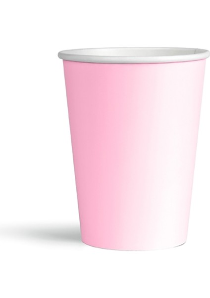 Makaron Karton Bardak, 8 Adet - Pembe modelleri