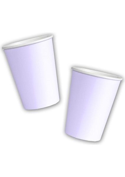 Makaron Karton Bardak, 8 Adet - Lila