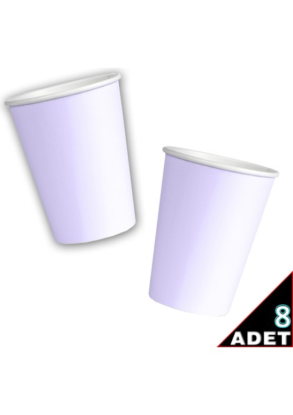 Makaron Karton Bardak, 8 Adet - Lila fiyatları