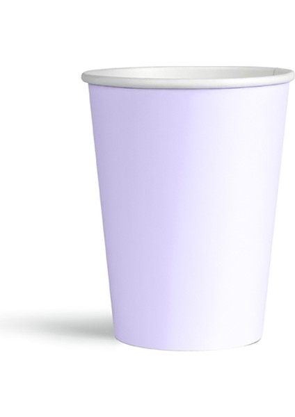 Makaron Karton Bardak, 8 Adet - Lila modelleri