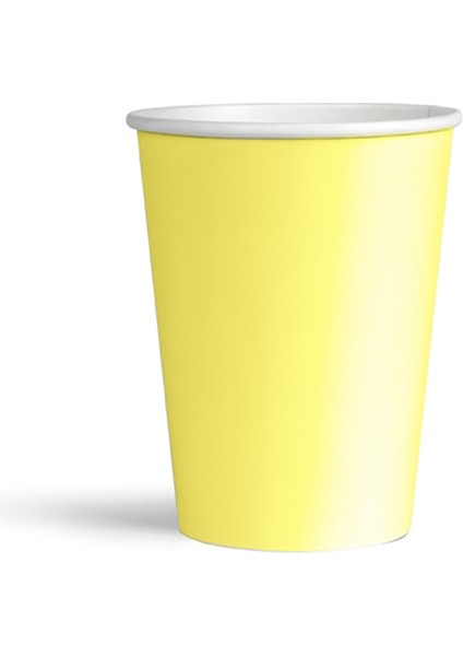 Makaron Karton Bardak, 8 Adet - Sarı modelleri