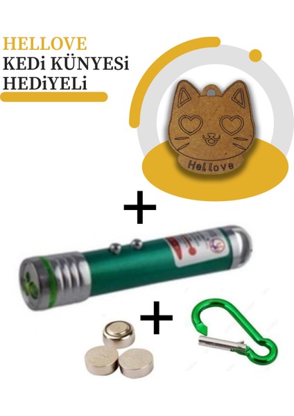 Yedek Pil Hediyeli Lazer Kedi Oyuncağı Lazer Işık Yedek Pil+Lazer