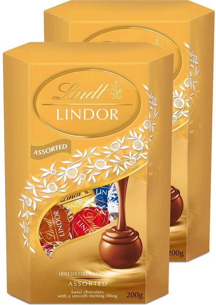 Lindor Cornet Assoted 200 G x 2