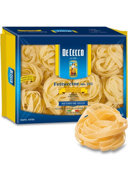 Fettuccine Makarna 500 gr İtalya Menşeli Sade Lezzetli ve Yüksek Besin Değeri
