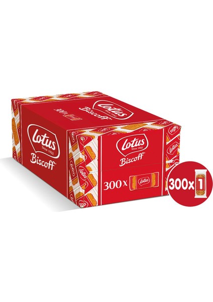 Biscoff Atıştırmalık 300 Adet 6,25 gr Karamel Aromalı Bisküvi Paketi