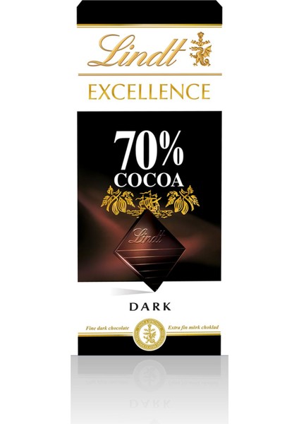 Excellence Koyu Çikolata %70 Kakao 100 gr Yoğun Aromalı Sütlü Çikolata