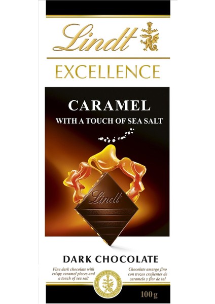 Lindt Excellence Caramel Sea Salt 100 G