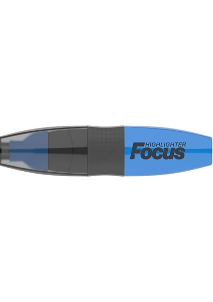 Focus Fosforlu Kalem Mavi 12'li