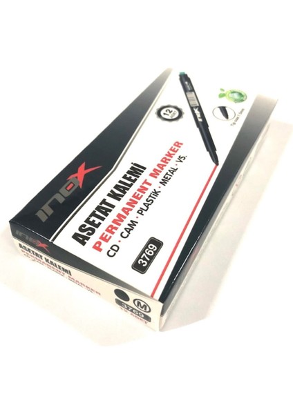 İnox CD Kalemi Siyah M Uç 12'li