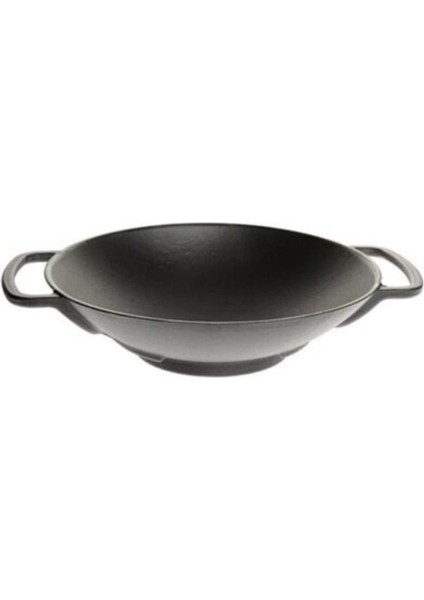 35 cm Wok Kavurma Tavası Mat Emayeli Siyah