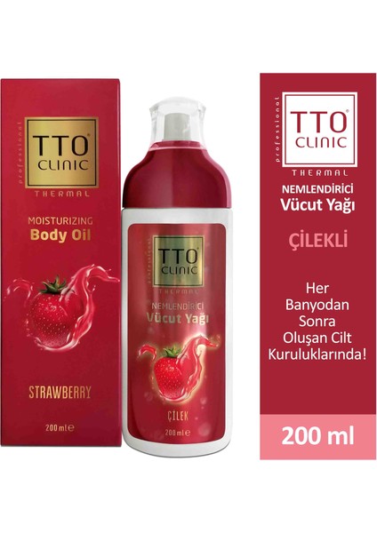 CLINIC Nemlendirici Vücut Yağı Çilek 200 ml