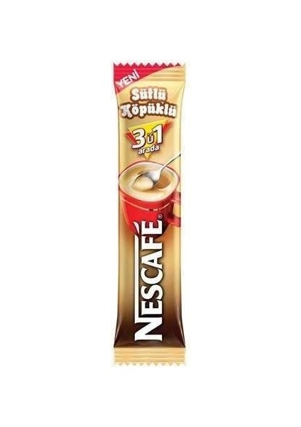 Nescafe 3'ü 1 Arada Sütlü Köpüklü Kahve 2 x 72'li Paket 17,4 gr