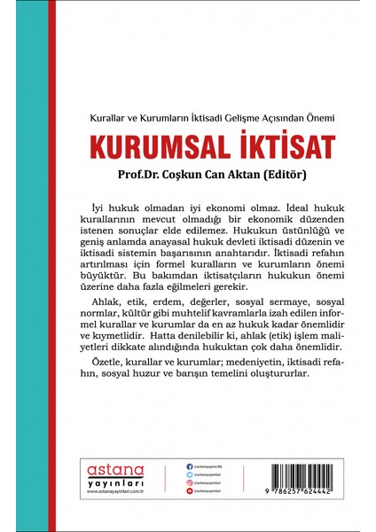 Kurumsal Iktisat Kurallar ve Kurumların Iktisadi Gelişme Açısından Önemi