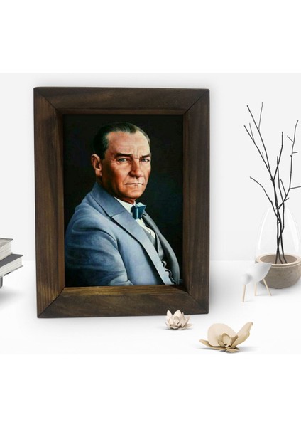 Gift Atatürk Tasarımlı Dekoratif Doğal Masif Ahşap Çerçeve -3 fiyatları
