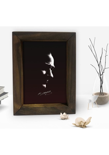 Gift Atatürk Tasarımlı Dekoratif Doğal Masif Ahşap Çerçeve 15X20CM-9 fiyatları