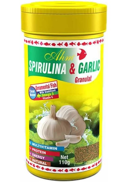 Marin Spirulina Garlic Sarımsaklı Granül Yem 250 ml