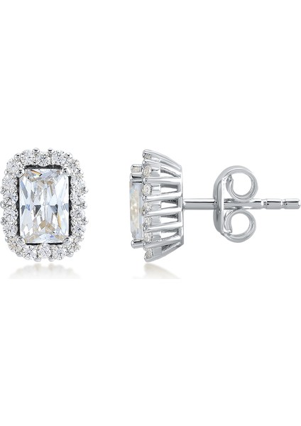 Kenar Taşlı Altın Fantezi Küpe