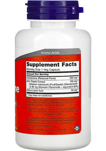 Foods, Glutathione, 500 Mg, 60 Veg Capsules fiyatları